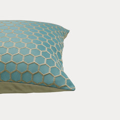 Cotton Club Aqua Gold Cushion