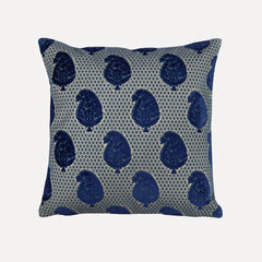 Pompeii  Indigo Velvet Cushion