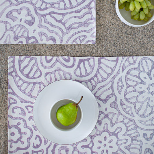 Linen Purple Table Mat