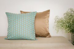 Cotton Club Aqua Gold Cushion